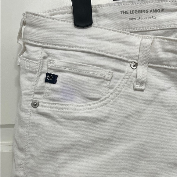 AG Adriano Goldschmied The Legging Ankle White Super Skinny Ankle Jeans - Sz 28 - Picture 5 of 14